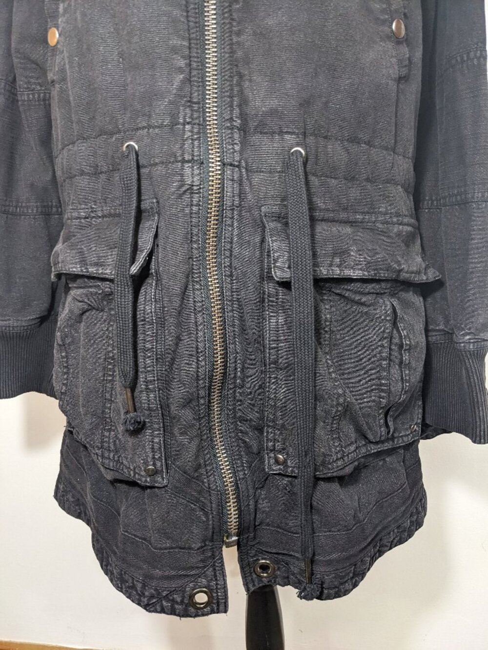 Free People We The Free Surplus Future Parka Jacket Black Size XL - Picture 6 of 16